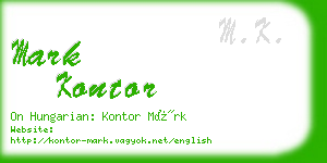 mark kontor business card